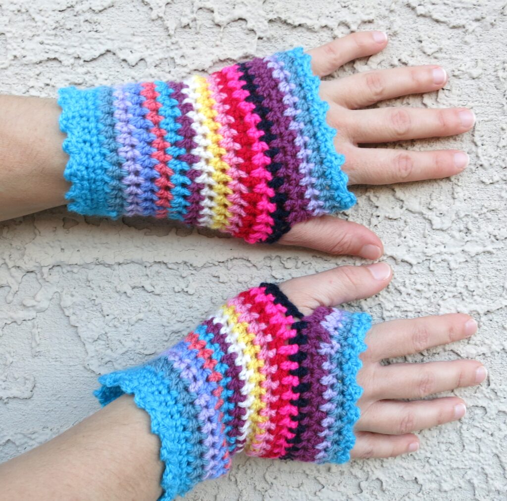 boho fingerless gloves