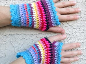 boho fingerless gloves