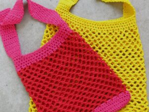 crochet mesh tote