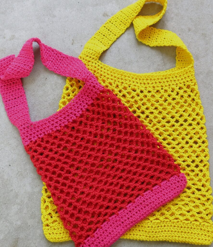 crochet mesh tote