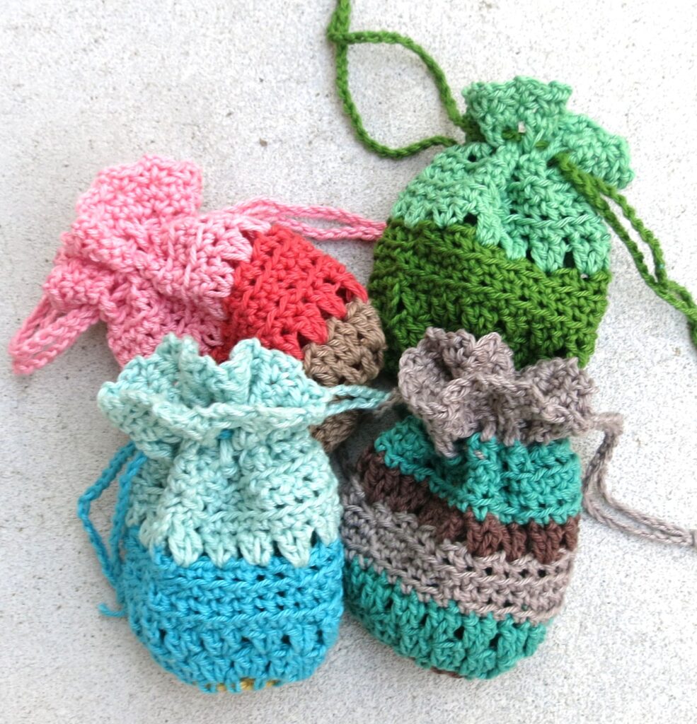 crochet trinket bag
