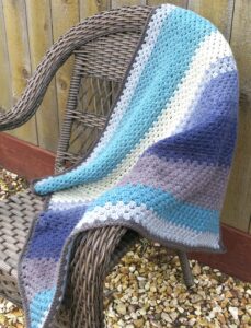 granny striped baby blanket