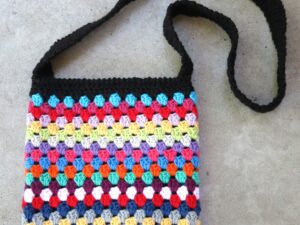 granny striped shoulder bag