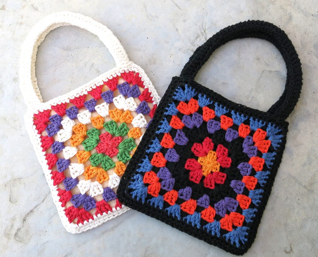granny square mini tote