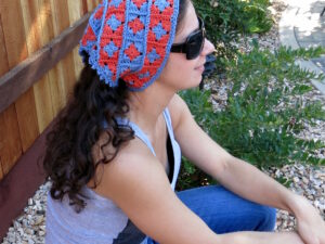 mini granny square bandana