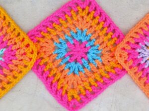 neon granny square