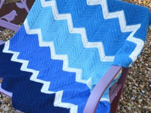 vintage chevron baby blanket