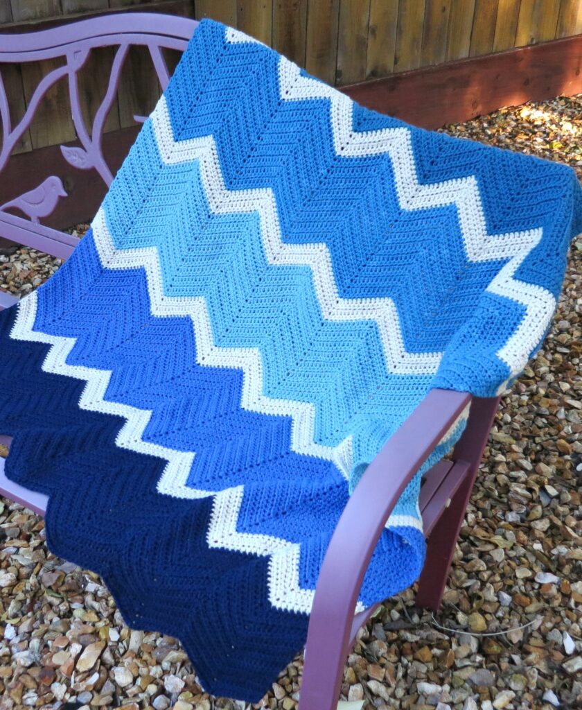 vintage chevron baby blanket