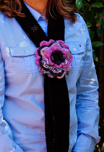 winter flower scarf